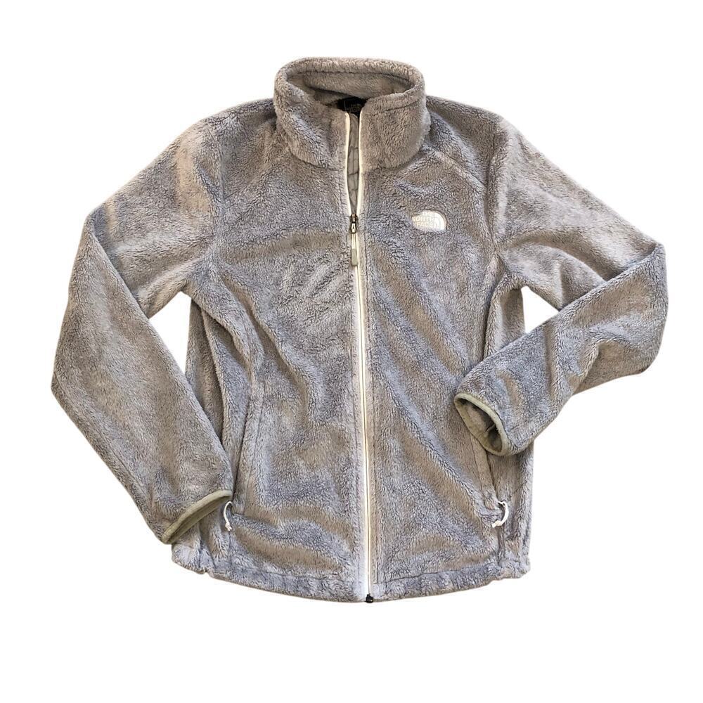 The North Face Osito Fleece Zip Up Jacket Womens Sz M Grey Comfy Soft